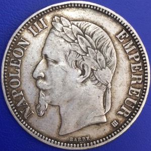 5 francs Napoléon III 1868 BB