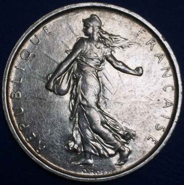 5 francs Semeuse 1968 argent