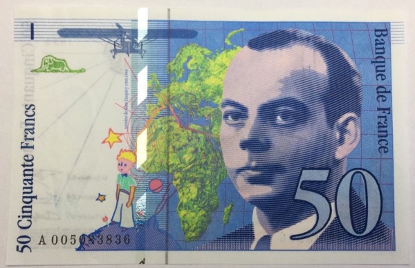 Billet 50 Francs Saint Exupery 1993 accent sur le É