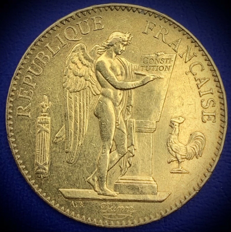 100 Francs or Génie 1879 A Paris