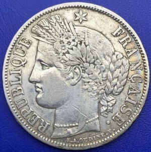 5 Francs Cérès 1851 A argent