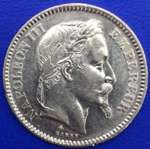 20 Francs or Napoleon III Tete laurée 1865 A