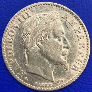 10 Francs or Napoléon III Tête Laurée 1867BB