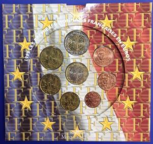 France coffret BU 8 monnaies Euro 1999 