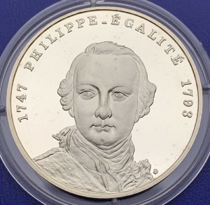 Médaille Argent Bicentenaire de la Révolution - Philippe Égalité 1747-1793