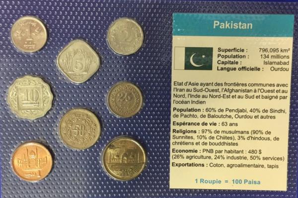 Pakistan série pièces FDC