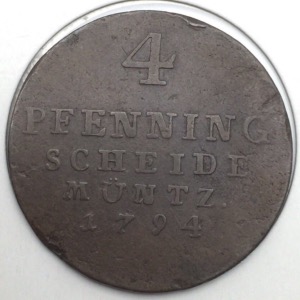 4 Pfenning George III 1794