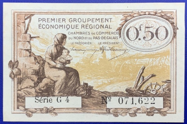 France, Billet 50 centimes, Chambre de commerce Nord Pas de Calais