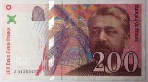 billet 200 francs Eiffel 1996