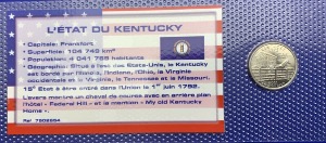 Etats-Unis Quarter dollar État du Kentucky UNC, année 2001