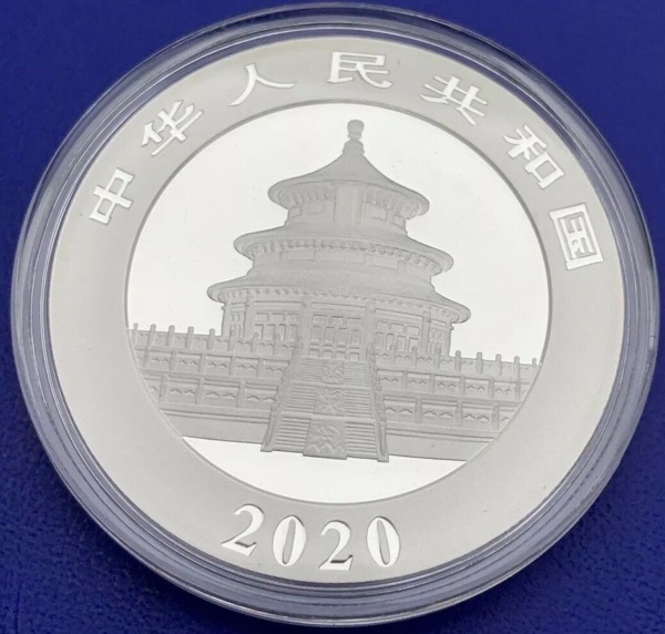 Panda Chine 2019 argent pur