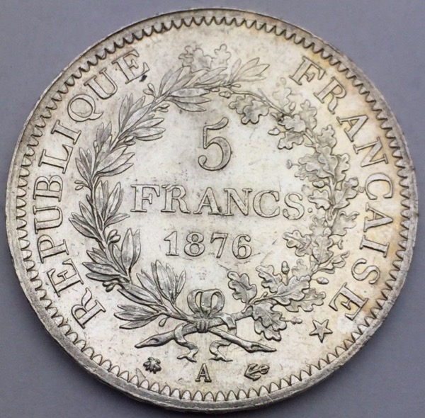 5 Francs Hercule 1876