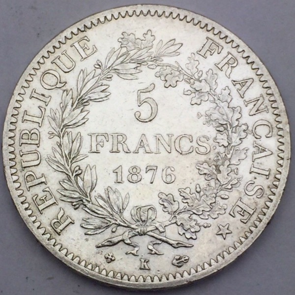 5 francs Hercule 1876 K
