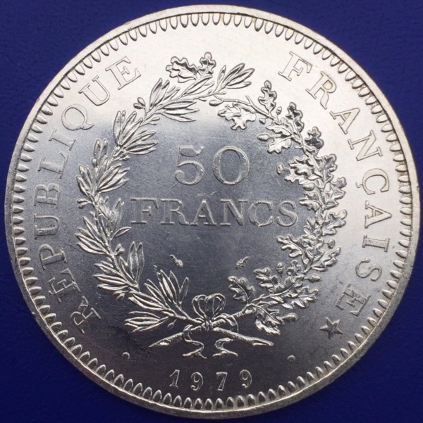 Monnaie Argent, 50 Francs Hercule 1979