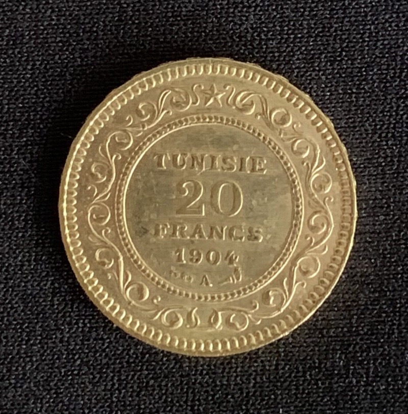 20 Francs Or 1904 Tunisie