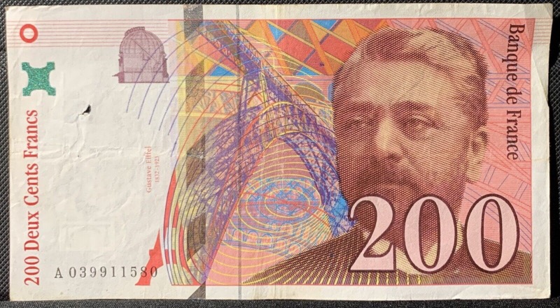 200 Francs Gustave Eiffel 1996