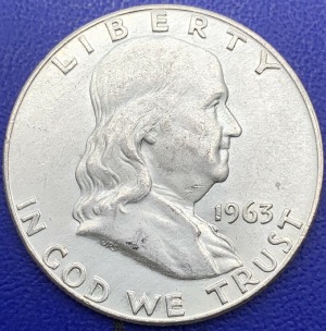 Half Dollar 1963 Franklin, Argent, Etats-Unis #B4