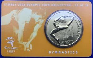 Australie, 5 Dollars Elisabeth 2, Sydney 2000, Gymnastics
