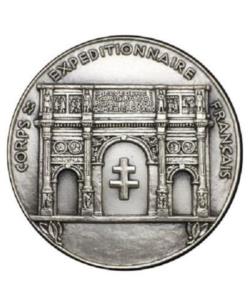 Médaille coprs expéditionnaire Français bronze argenté 