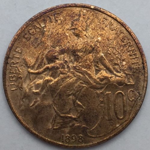 France, Monnaie,10 centimes, Dupuis, 1898