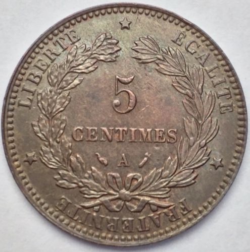 Ceres 5 centimes 1896 A faisceau