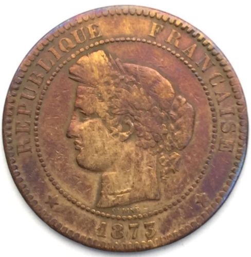 Ceres 10 centimes 1873 K