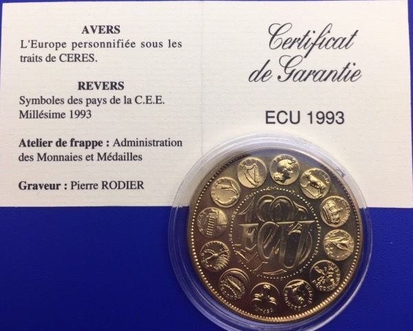 Médaille bronze, Europa Ecu 1993