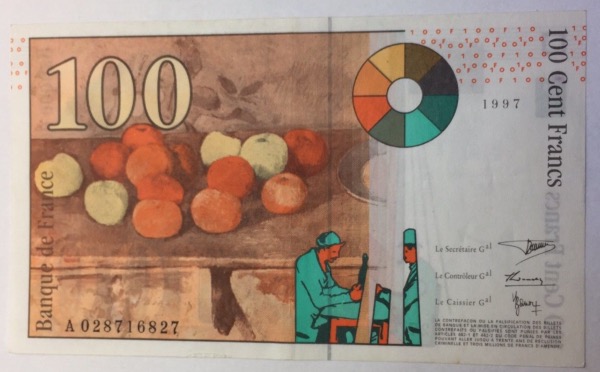 billet 100 francs Cezanne 1997