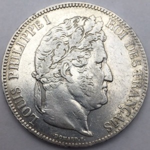 Louis Philippe I 5 francs 1833 A