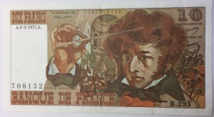 Billet 10 francs Berlioz 3-3-1977