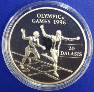 Gambia 20 Dalasis 1994 Jeux Olympiques argent