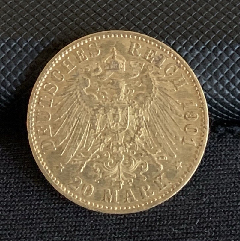 20 Mark Or 1901 Wilhelm II Prusse