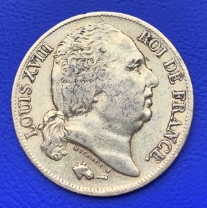 20 Francs or Louis XVIII Buste Nu 1824 A