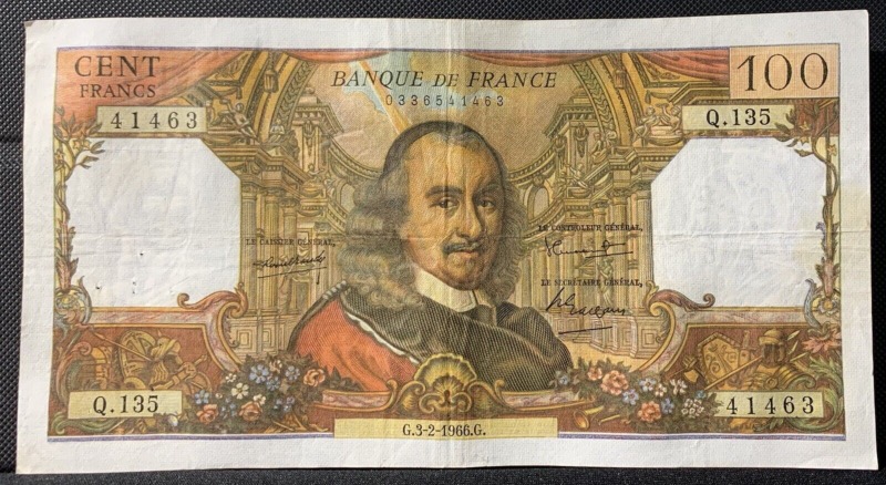 100 Francs Corneille 1966 Q135