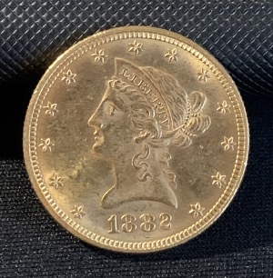 10 dollars or Liberté 1882, Etats-unis