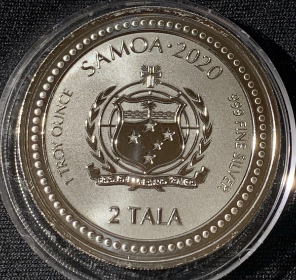 1 Oz 2020 Samoa 2 Tala Seahorse Argent 999 Neuve sous capsule