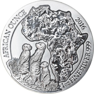 1 oz argent Suricate Rwanda 2016