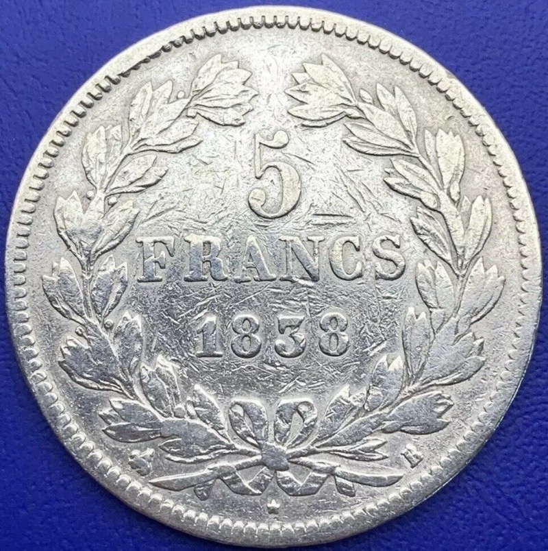 5 francs Louis Philippe I 1838 B