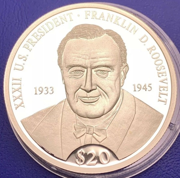 Liberia 20 dollars President Franklin D. Roosevelt année 2000 argent