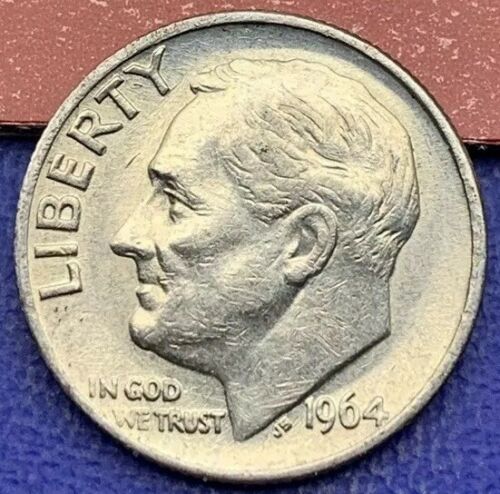 Pièce USA One Dime Roosevelt 1964 argent