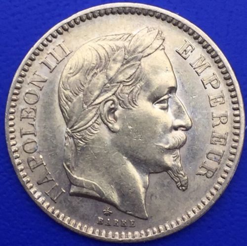 20 Francs or Napoleon III Tete laurée 1864 A