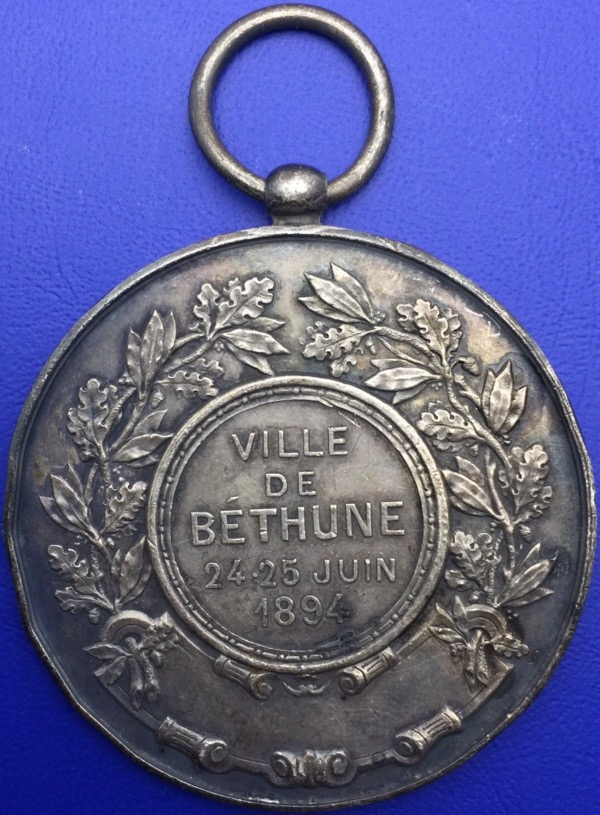 Médaille argent, Ville de Bethune, 1894