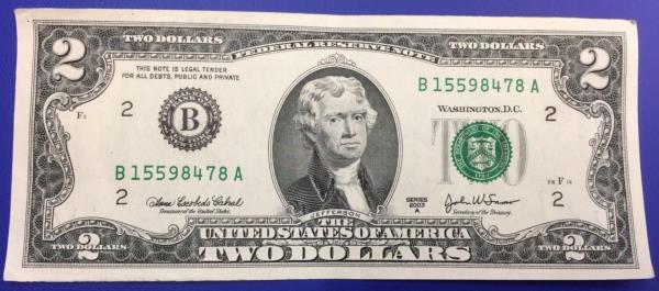 Billet américain - 2 dollars - 2013 -  Richemond