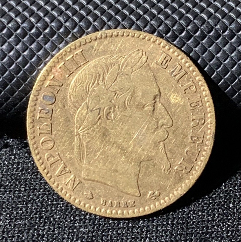 10 Francs or Napoleon III Tête Laurée 1863A