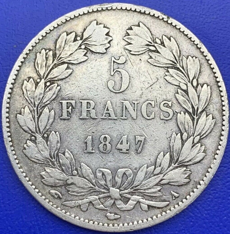 5 francs Louis Philippe I 1847 A