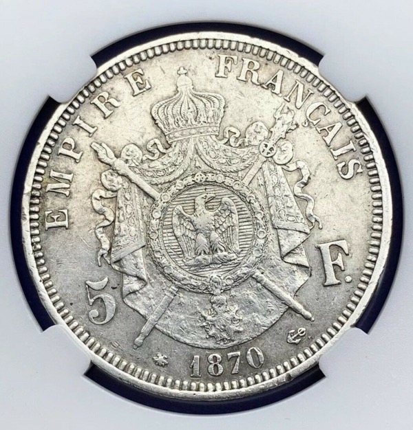 5 Francs Napoléon III Tête Laurée 1870 A TTB