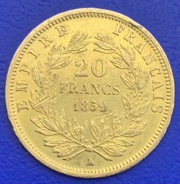 20 Francs Or Napol on III 1859 A