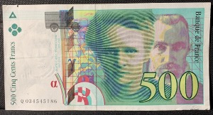 500 Francs Pierre et Marie Curie 1995