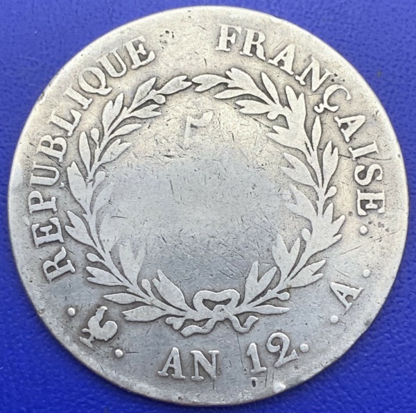 5 Francs Napoléon An 12 A, Premier Consul, Argent