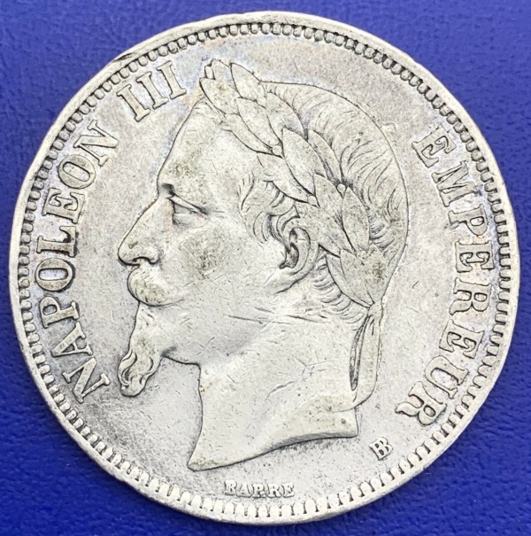 5 francs Napoléon III 1870 BB argent